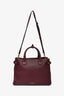 Burberry Burgundy Leather Banner Shoulder Bag