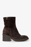 Jimmy Choo Brown Suede 'Yasmin' 70 Ankle Boots Size 38.5