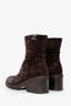 Jimmy Choo Brown Suede 'Yasmin' 70 Ankle Boots Size 38.5