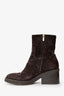 Jimmy Choo Brown Suede 'Yasmin' 70 Ankle Boots Size 38.5