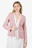 Weekend Max Mara Pink Cotton Blend Tweed Blazer Size 10