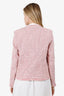 Weekend Max Mara Pink Cotton Blend Tweed Blazer Size 10