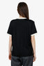Pre-Loved Chanel™ 25A Black and White Viscose Button T-shirt Size 40