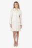 Gucci Off-White Wool Double Breasted Coat Size 44