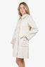 Gucci Off-White Wool Double Breasted Coat Size 44