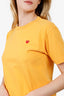 Play Comme Des Garçons Yellow Heart Logo T-Shirt Size M