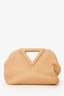 Bottega Veneta Beige Leather Small Point Clutch With Strap