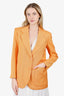 Sandro Orange Single Breasted Blazer Size 34