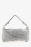 Cult Gaia Silver Metallic Crystal Embellished Shoulder Bag