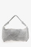 Cult Gaia Silver Metallic Crystal Embellished Shoulder Bag