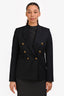 Nili Lotan Navy Blazer With Gold Buttons Size 8