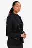 Nili Lotan Navy Blazer With Gold Buttons Size 8