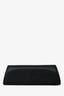 Saint Laurent Black Leather Silver Tone Safety Pin Clutch