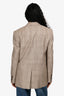 Celine Beige Silk/Wool Plaid Blazer Size 34