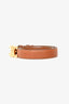 Celine Brown Leather Triomphe Belt Size 80
