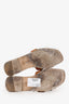 Hermès Gold Epsom Leather 'Oran' Sandals Size 39