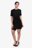 Theory Cotton Black Short Sleeve Dress Size S