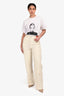 Heron Preston Cream 'Carpenter' Wide Leg Pants Size S