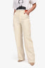 Heron Preston Cream 'Carpenter' Wide Leg Pants Size S