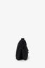 Fendi Black FF Zucca Beaded Lizard Trimmed Baguette