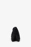 Fendi Black FF Zucca Beaded Lizard Trimmed Baguette