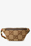 Gucci Beige Canvas Giant GG Web Belt Bag