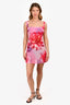 Miaou Pink Mesh Floral Mini Dress Size S
