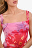 Miaou Pink Mesh Floral Mini Dress Size S