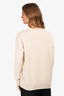 Loewe 2019 Cream Wool Graphic Sequins Crewneck Sweater Size XS