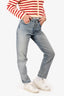 Miu Miu 2019 Light Wash Denim Straight Leg Jeans Size 25