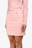 Hermès Pink/Orange Cotton 'Chaine d'Ancre' Mini Skirt Size 38