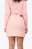 Hermès Pink/Orange Cotton 'Chaine d'Ancre' Mini Skirt Size 38
