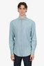 Brunello Cucinelli Blue Cotton Button Down Shirt Size M Mens