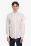 Brunello Cucinelli White Striped Cotton Button Down Shirt Size M Mens