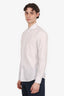 Brunello Cucinelli White Striped Cotton Button Down Shirt Size M Mens