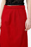 Prada Red Wool Midi Skirt Size 46