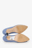 Manolo Blahnik Blue Check Gingham Hangisi Pump Size 37.5