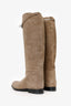 Hermès Etoupe Supple Suede Jumping Boots Size 39