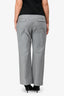 Brunello Cucinelli Light Grey Cotton Blend Straight Leg Trousers Size 6 US