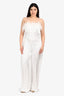 Lovers and Friends White Feather Trimmed Sleeveless Jumpsuit Size L
