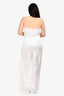 Lovers and Friends White Feather Trimmed Sleeveless Jumpsuit Size L
