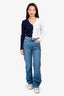 Re/Done Blue Denim High-Rise Straight Leg Jeans Size 24