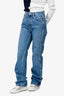 Re/Done Blue Denim High-Rise Straight Leg Jeans Size 24