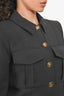 Veronica Beard Black Buttoned Cropped Jacket Size 2