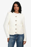 Ba&sh White Cotton Knit Buttoned 'Gaspard' Cardigan Size 2
