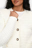 Ba&sh White Cotton Knit Buttoned 'Gaspard' Cardigan Size 2