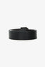 Burberry Black/Brown Reversible Leather Silver Tone 'TB' Buckle Belt Size 34/85