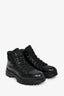 Prada Black Leather/Nylon Combat Logo Boots Size 7 Mens