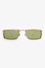 Brunello Cucinelli Titanium and Horn Frame Glasses With Clip-on Sun Lens