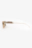 Brunello Cucinelli Titanium and Horn Frame Glasses With Clip-on Sun Lens